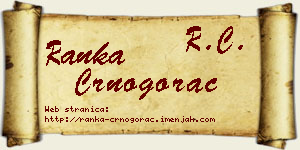 Ranka Crnogorac vizit kartica